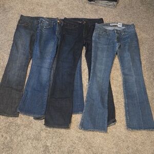 Banana Republic, Seven 7, And Gap Women's Flare Jeans in Blue and Black